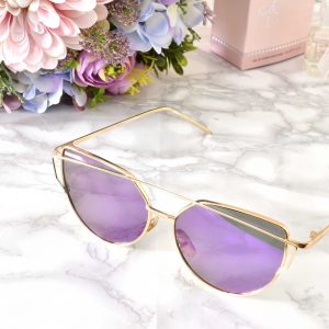 luxusné dámske zlato fialové elegantné okuliare